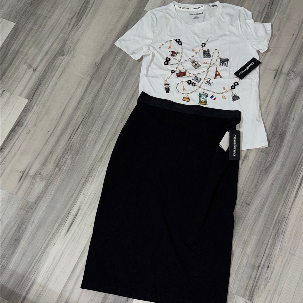 Karl Lagerfeld Black Pencil Skirt